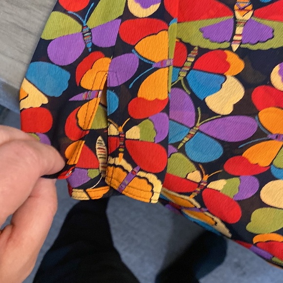 VINTAGE JAN SUE OF CALIFORNIA BUTTERFLY BLOUSE SIZE MEDIUM - Picture 14 of 14